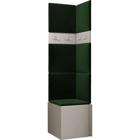 Conjunto para recibidor Pinis XXI, Polo 889, 186x42x46cm, Tapiz, Aglomerado laminado, Colocada, Montada en la pared (1/5)