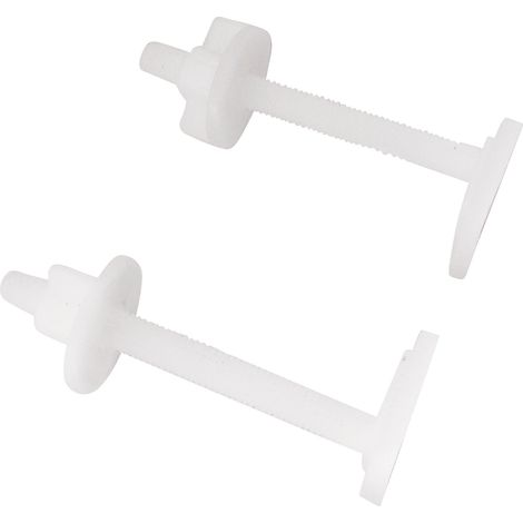 Fixation d'abattant WC avec 2 vis à tête carrée et 2 écrous - plast (1/3)