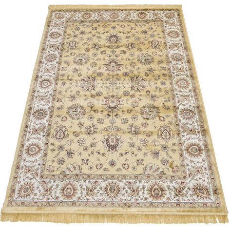 Tappeto tipo persiano per soggiorno color oro Rubine