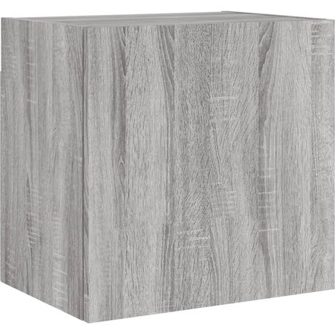 Mueble TV multimedia estante para televisión buffet para televisión comedor salón dormitorio suspendido Sonoma 40,5 x 30 x 40 cm madera contrachapada gris 020028184
