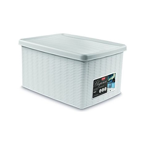 Contenitore Multiuso Elegance Lt. 15 - Cm.29X39X21 H Col. Bianco (1/3)