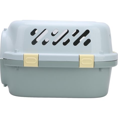 Sac de transport pour chat, grand espace, porte verrouillable, ventilation sur 4 côtés, sac de transport rigide portable pour chien et autres animaux de compagnie, idéal pour l'extérieur, la maison ou (1/5)