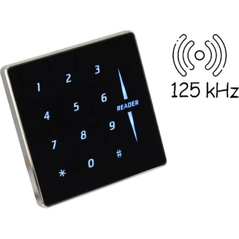 Lector de control de acceso con tarjeta RFID y contraseña, 125 kHz, Wiegand 26/34, CC 9V-16V, elegante SecureEntry-AC800LF (1/5)