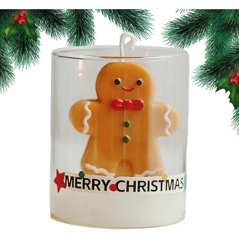 Bougie Parfumée Noël,Décorations Saisonnières Bougies Parfumées pour Décorations de Fêtes pour Rassemblement Familial Soirée Détente Nuits d'Hiver Cheminée Chambre Salon Bureau Table (1/5)