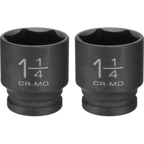 2Pcs Douille À Choc 1-1/4" Douille 1/2" Entraînement Carré 38mm L (1/5)