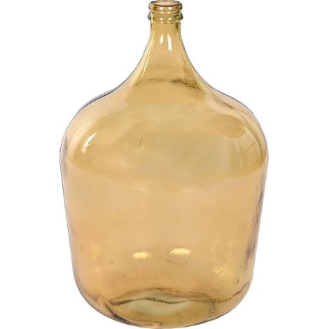Vase élégant en cristal jaune pour intérieur chic - Jaune cristal éclatant recyclé (1/4)