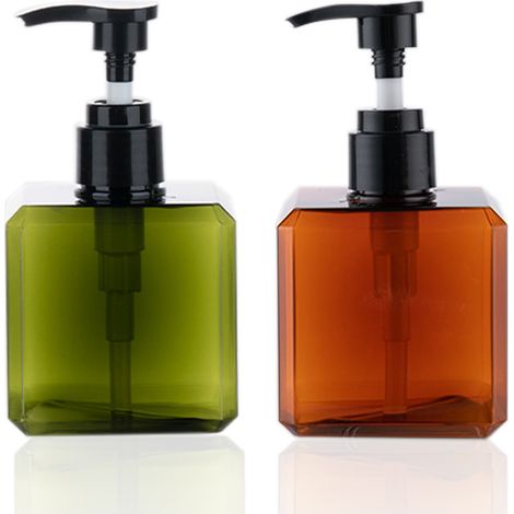 Flacon Distributeur Pompe - 250 ml - Rechargeable - Pour Savon Lotion Shampoing - Lot de 2 (1/5)