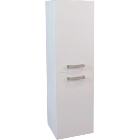 ONDEE ZEN - Colonne de Salle de Bain SMART - A suspendre - 2 Portes - 35cm - Finitions Blanc
