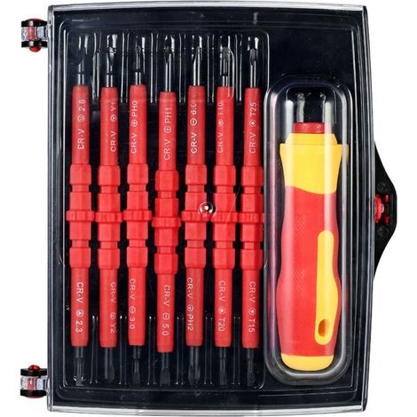 Jeu de tournevis isolés pour électricien domestique (1/5)