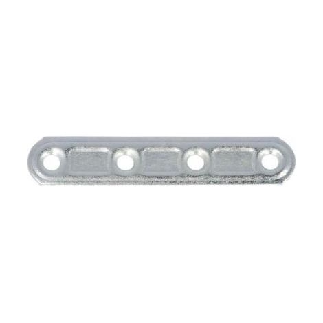 Lastrine di giunzione dritte stondate in acciaio zincato bianco 100x15 mm. 4 pz.