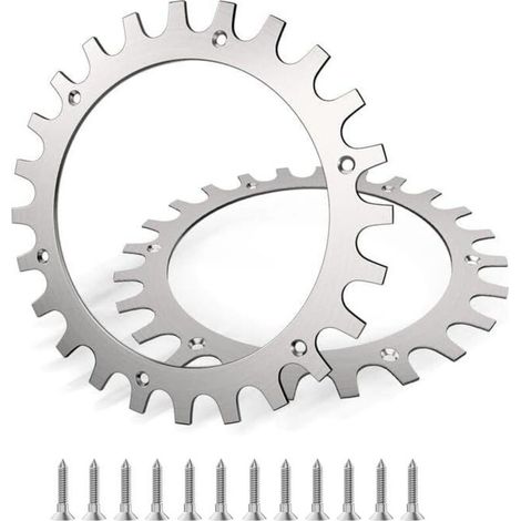 tampons en acier inoxydable de qualité supérieure pour tondeuse à gazon Worx Landroid modèle S/M Épaisseur 2,5mm, Amélioration de la traction - Ébavurage poli - Diamètre de la roue : 205 mm (1/4)
