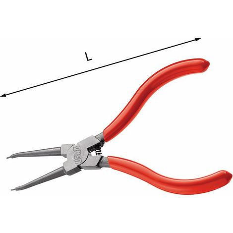 PINZA BECCHI DIRITTI PER ANELLI ELASTICI INTERNI 127 C 3-10 MM