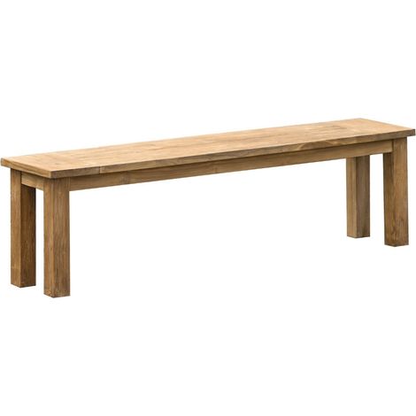 Inko Teakholz-Sitzbank Abacus recyceltes Teak Gartenbank Holzbank 170x35x47 cm