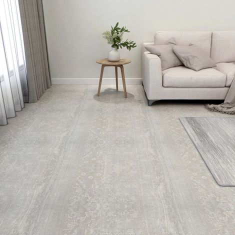 Dalles de plancher autoadhésives 55 pcs PVC 5,11 m² gris clair vidaXL