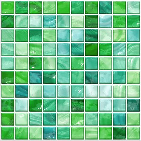 20x Stickers Carrelage Auto-adhésif Sticker pour Salle de Bain Cuisine Mural Autocollant Carreau Imperméable et étanche à l'humidité 10cm x 10cm (1/5)