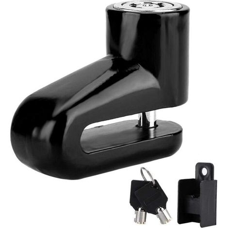 Safety Disc Brake Lock, Wheel Brake Disc Rotor Lock for Bike Bicycle Anti-Theft Motorcycle Scooter (Black) (1/5)