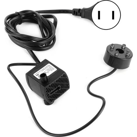Pompe à eau silencieuse Cycle avec lumière LED pour mini-rocaille, pots de fleurs d'intérieur et culture hydroponique de légumes ( (1/5)