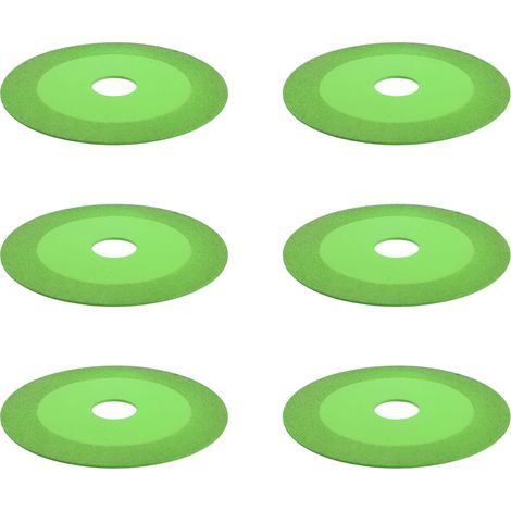 Disque de coupe en verre (6 pièces), diamètre extérieur 100 mm, diamètre intérieur 100 mm lame de scie diamantée pour le polissage du verre, des carreaux de céramique, du jade, du cristal et des bout (1/5)