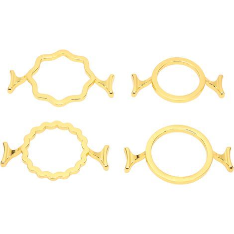 4 Pièces Moules à Cire en Alliage de Zinc Doré, Style Varié et Durable, Bagues pour Tampon Cire 0.98in 1.18in (1/5)