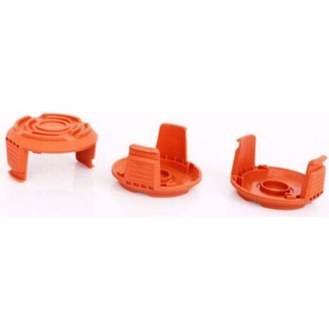 Juego de 3 tapas para carretes de desbrozadora, tapas de repuesto para desbrozadora WORX WA0010, reemplaza la tapa del carrete WORX WA6531 GT. (1/4)