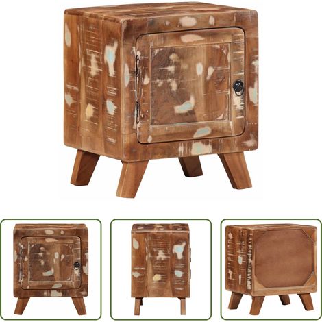 vidaXL Meuble en bois recyclé - Table de chevet 40x32x46 cm bois massif de récupération (1/5)