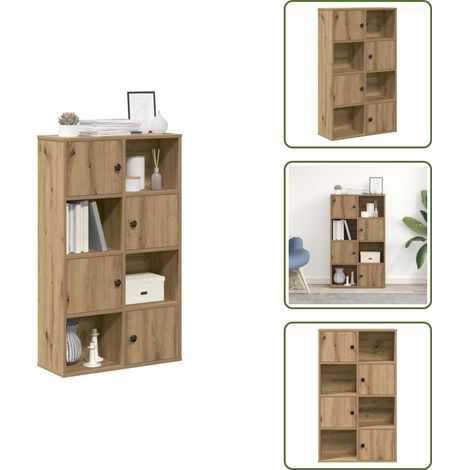 Bibliothèque chêne artisanal 60x24x101,5 cm bois d'ingénierie - Bibliothèque - Bibliothèques - Étagère À Livres - Armoire De Rangement (1/5)