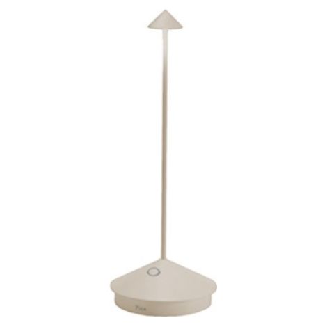 Lampada a led da tavolo Pina Pro Sabbia ricaricabile e dimmerabile senza fili Zafferano 2200-2700-3000K (1/5)
