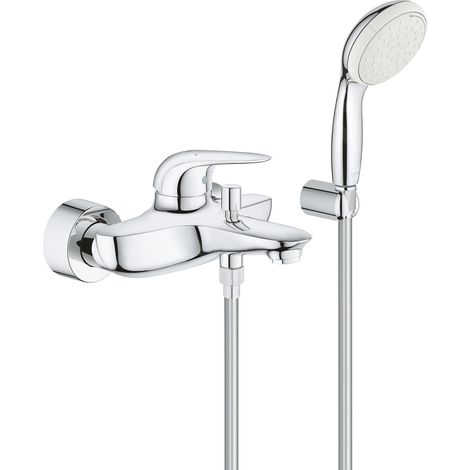 Mélangeur monocommande pour baignoire-douche en laiton chromé - Grohe New Eurostyle (1/6)
