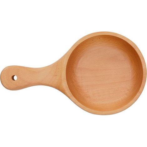 1 bol en bois, poignée ergonomique, bol de nouilles et salade, 26 x 15 x 5 cm, usage cuisine quotidienne (1/5)