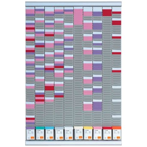 Planning multi-usages à fiches T - indice 2 - 10 colonnes Nobo