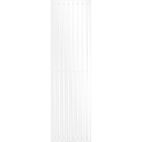 ECD Germany Stella Design Paneelheizkörper mit Mittelanschluss 480 x 1600 mm Weiß Flach Einlagig Vertikal Bad Heizkörper Badheizkörper Heizung