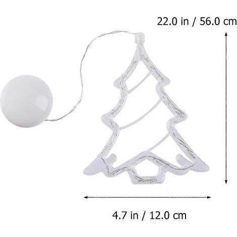 Lampe de Noël à ventouse pour sapin, lot de 3 LED murales. (1/5)