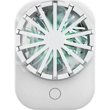 Ventilateur de Refroidissement pour Smartphone – Clip Arrière Sans Fil, 3 Vitesses Réglables, Batterie Intégrée, Blanc (1/4)