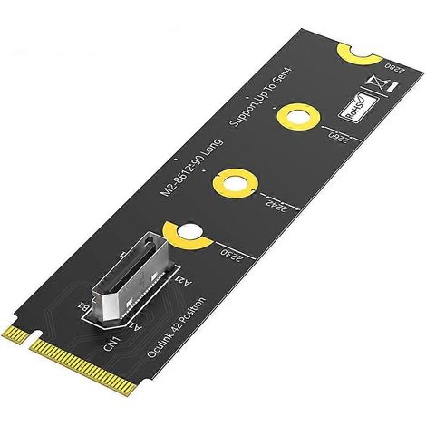 PCIe 4.0 zu SFF-8612 4i Adapter für U.2 NVMe M Key 2230/2242/2260/2280 SSDs (eGPU) für U.2 SSDs und externe GPUs (eGPUs). Kompatibel mit M.2 SSDs und externen Grafikkarten (eGPUs). (1/5)