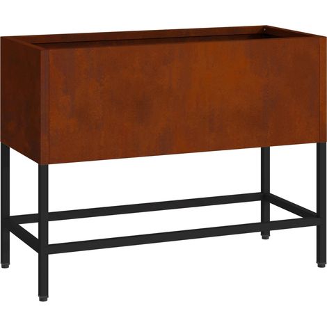 Hochbeet Gartenpflanzer Rostig 60 x 26 x 45 cm Wetterfeststahl vidaXL