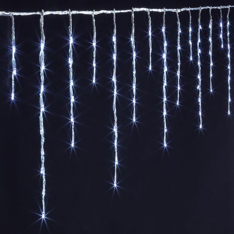 Lichtvorhang 4 m kaltweiß 240 LED Schnee (1/2)