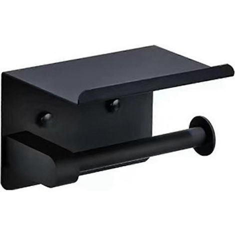 Porte-papier toilette mural noir mat, porte-rouleau de papier toilette, porte-papier toilette pour salle de bain (1/5)