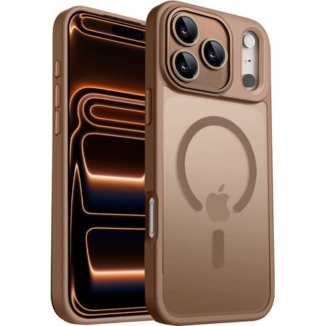 Custodia per iPhone 17 Pro Max, per MagSafe, erbord Matt Case, desert titanium (1/5)