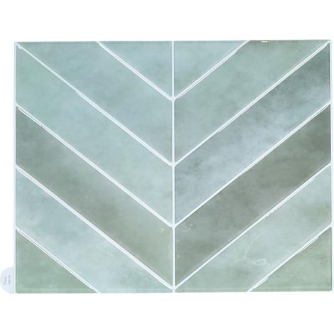 Lot de 4 Crédences Adhésives "Chevron" 29cm Vert