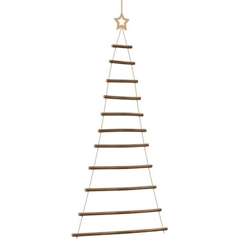 Sapin de Noël Arbre de Noël suspendu avec étoile supérieure 74 x 150 cm Branche naturelle (1/5)