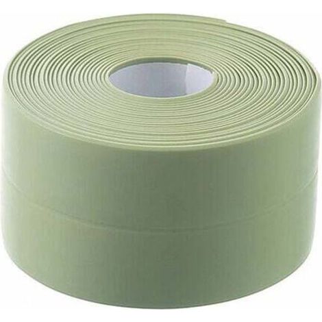 Striscia sigillante autoadesiva, adatta per pareti e pavimenti di cucina e bagno, colore verde. (1/3)