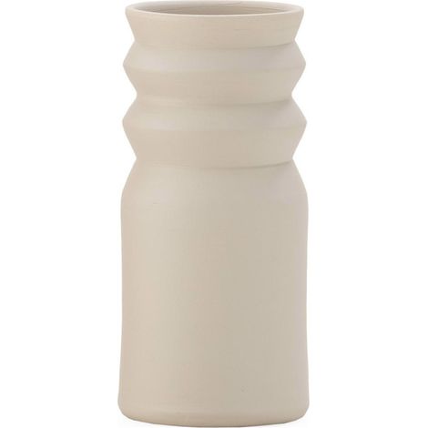 Vase en argile gris au relief ondulé - Gris (1/4)