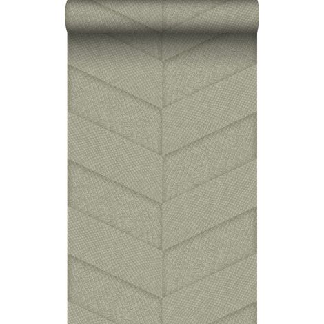 papier peint motif de carrellages avec imitation peau de serpent beige  - Origin Wallcoverings (1/5)
