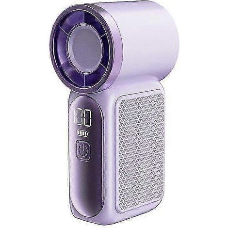Mini ventilateur turbo portable rechargeable par USB, compact et rapide, idéal pour le camping et les activités de plein air (violet). (1/5)