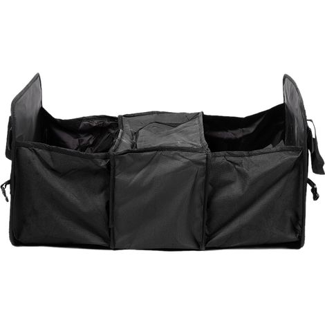 Sac/boîte de rangement multifonctionnel pliable, isotherme et réfrigérant pour voiture, noir (1/5)