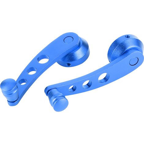 Manivelle de lève-vitre universelle en alliage d'aluminium, poignée de levage, pour voiture (bleu) (1/5)