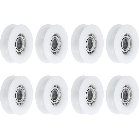 10-teiliges Set: Führungsrollen aus Nylon/Kunststoff mit integrierten 608-Rillenkugellagern (6 x 30 x 10 mm)