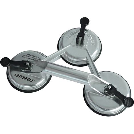 Faithfull SUCPAD3P - Alluminio ascensore tripla microventosa