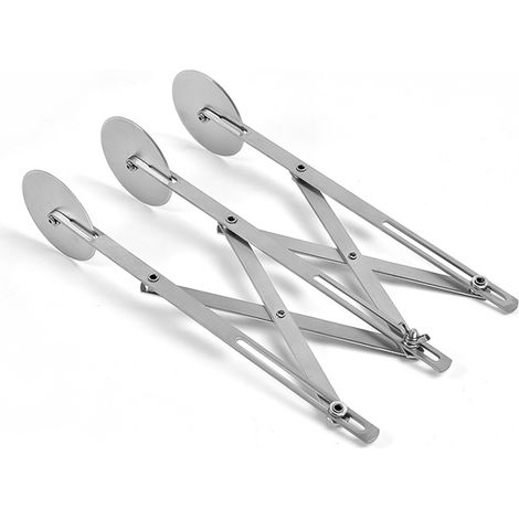 Couteau à bouche plate à trois roues，Dentelle en acier inoxydable Pizza Multi - round knife outil de cuisson couteau à Pizza cake Ideas couteau à gâteau (1/4)