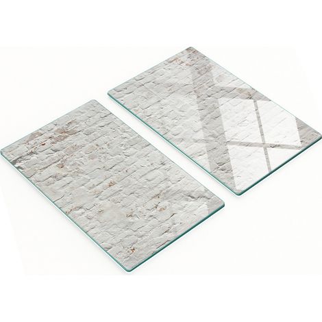 Küchenservierbretter aus Glas mit Backsteinmuster, 2 x 30 x 52 cm (1/5)